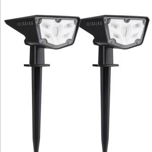 SALKA LED Outdoor Garden Solar Lights 2 Pack Waterproof Landscape Spotlights
